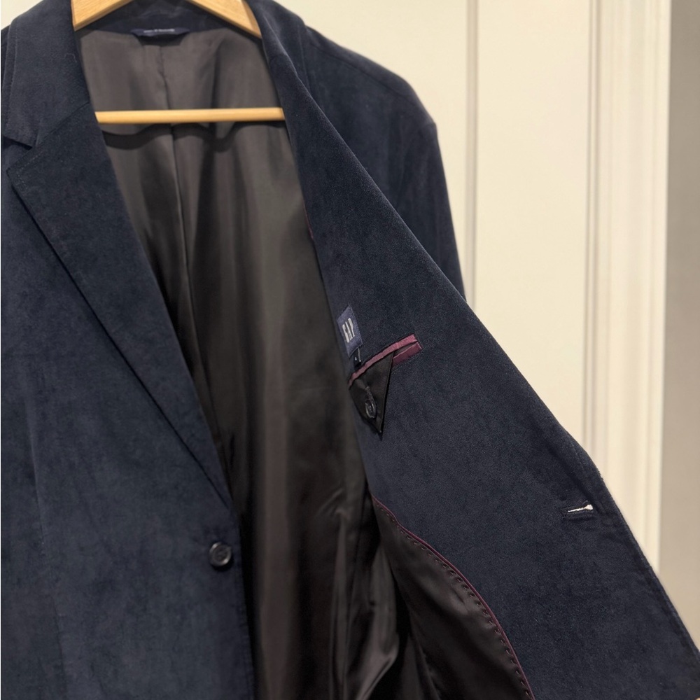 VELVET Dark Blue Men's Blazer, GAP - Picture 5 of 15
